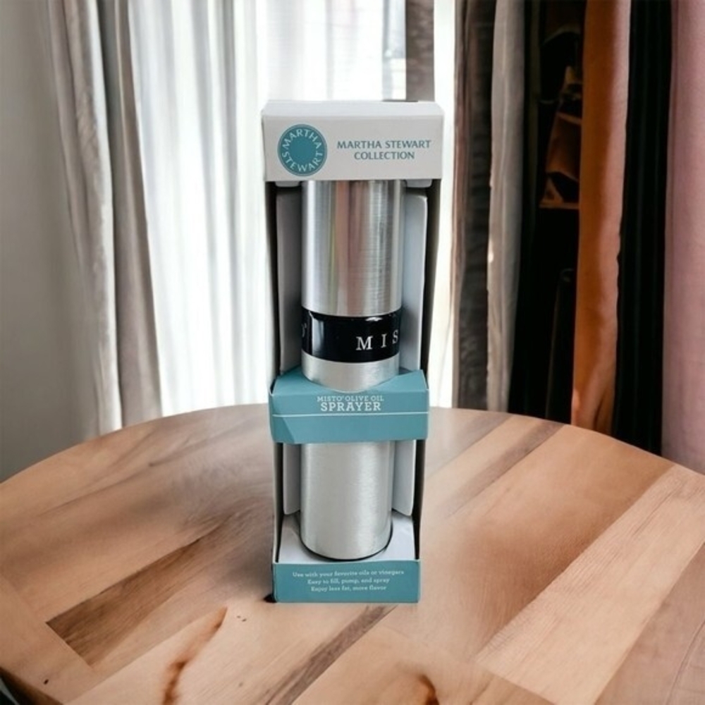Misto MARTHA STEWART Olive Oil Sprayer Aluminum 9.5" Mister Cooking Spray NIB